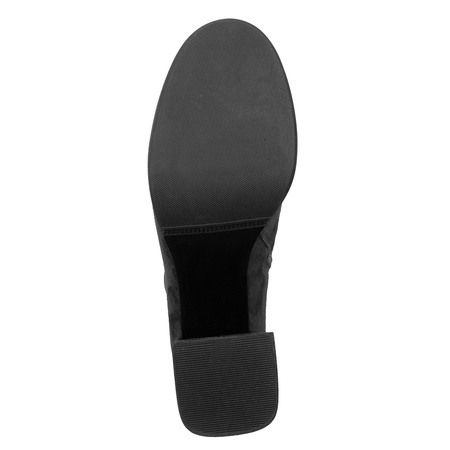 Maciejka Women's Suede Leather Boots on a Decorated Block Heel Black K7202-01/00-8