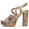 Maciejka Women's Sandals Natural Leather Gold + Flowers