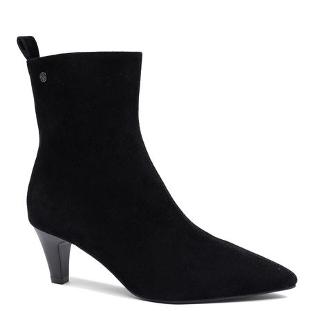 Maciejka Women's Suede Ankle Boots on a Stiletto Heel Black Suede Slip-On K7695-01/00-7