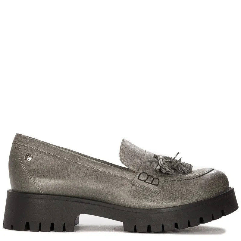 Maciejka Leather Loafers on Stable Platform Grey 5497S-35/00-5