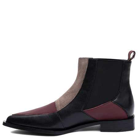 Maciejka Leather Ankle Boots Multicolour Elegant Design K7833-01/00-7