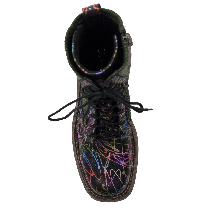 Maciejka Green and Black Boots 06302-09/00-8