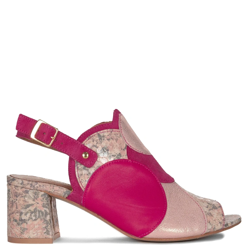Maciejka Women's Leather Heeled Pink Sandals