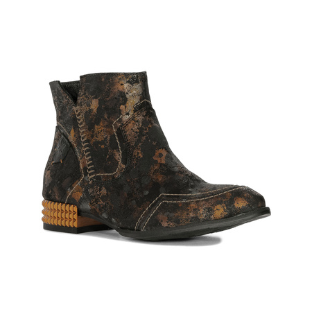 Maciejka Women's Copper-Black Ankle Boots