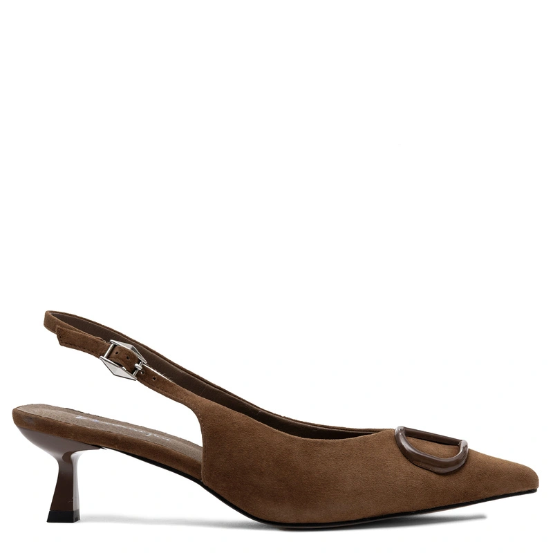 Maciejka Slingback Pumps Pointed Toe Heel 6 cm Brown K7447-02/00-1</h1