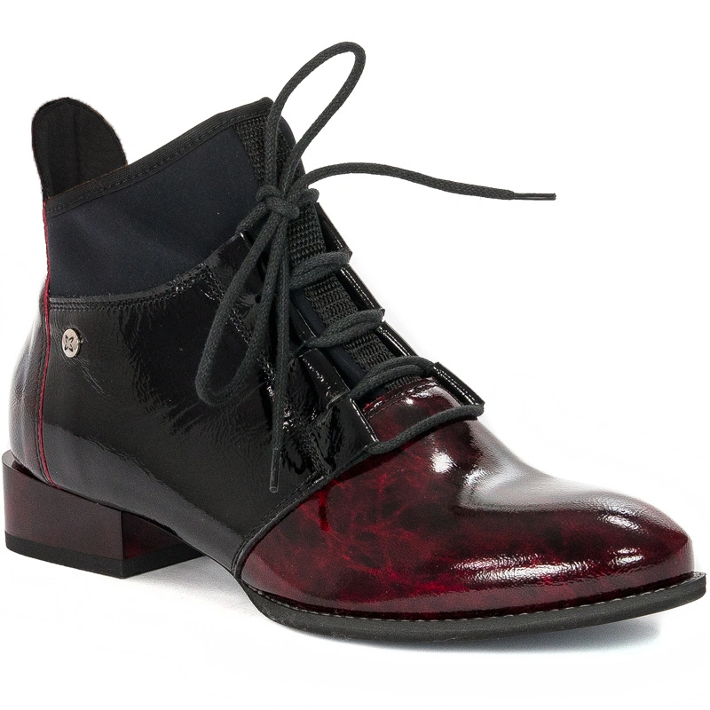 Maciejka Burgundy Lace-up Boots 04744-29/00-7