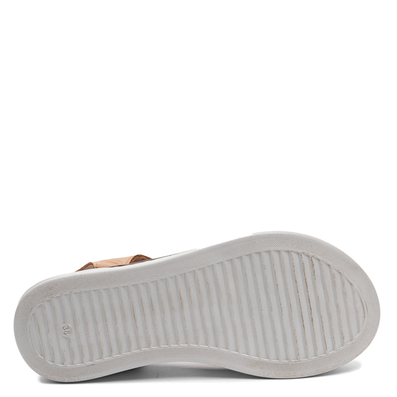 Maciejka Ginger Orange Leather Platform Sandals I7646-29/00-1