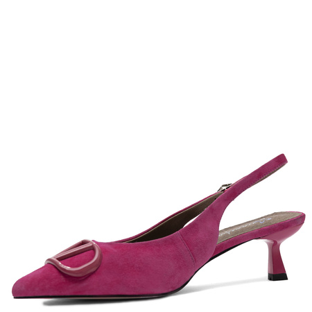Maciejka Slingback Pumps Suede Kitten Heel 6 cm Pink K7447-05/00-1