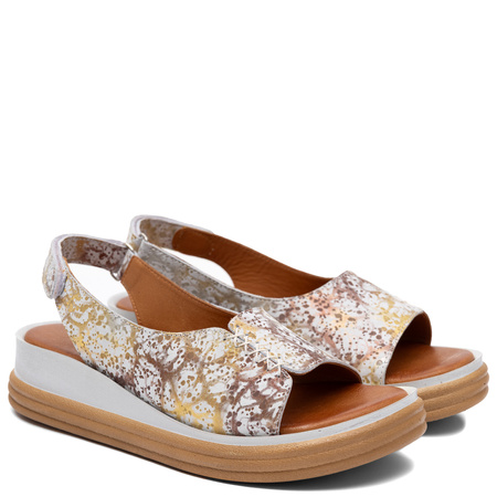 Maciejka Exclusive Leather Wedge Sandals Multicolor L7631-11/00-1