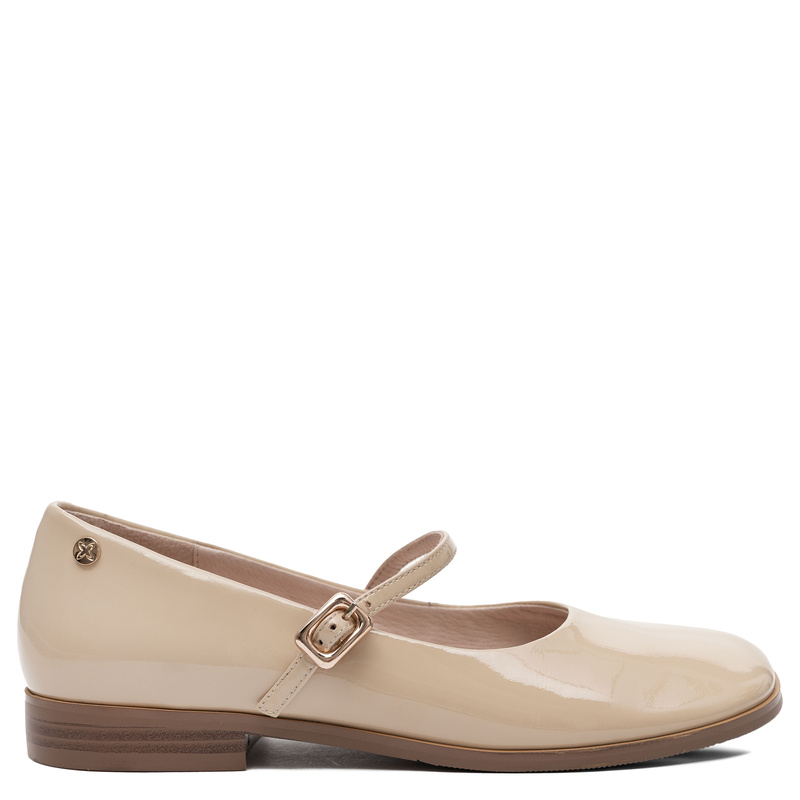Maciejka Mary Jane Pumps Patent Leather Beige K7518-04/00-1
