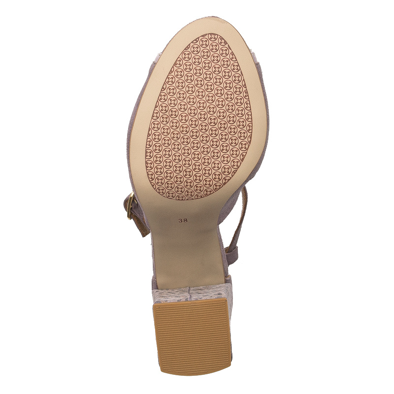 Maciejka Women's sandals in natural velor leather violet