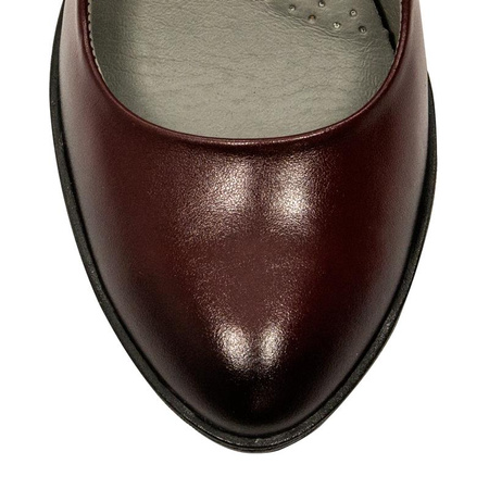 Maciejka Formal Pumps in Natural Leather Burgundy 02629-23-00-1