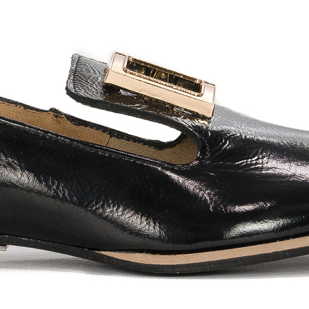 Maciejka lacquered Black Flat Shoes