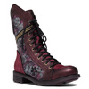 Maciejka Leather Lace-Up Boots Side Zipper Burgundy 07097-23/00-8
