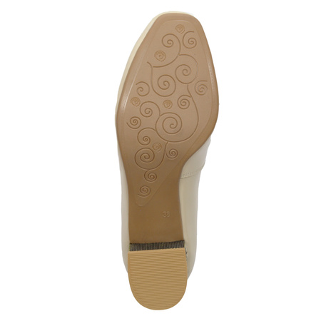 Maciejka 05960-04/00-1 Women's Beige Pattent Leather Pumps