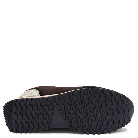 Maciejka Women's Sneakers Made of Natural Leather, Brown with a Metallic Accent M7360-02/00-7