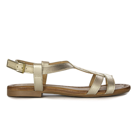 Maciejka Leather Gold Women's Sandals 06568-25/00-5