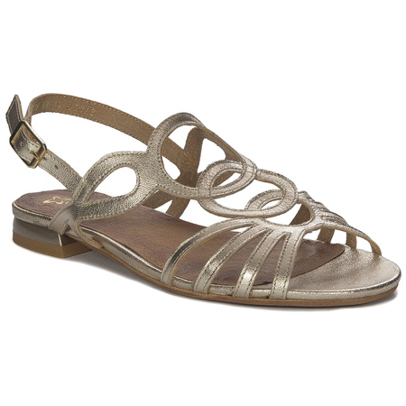 Maciejka Leather Gold Women's Sandals 06656-25/00-5