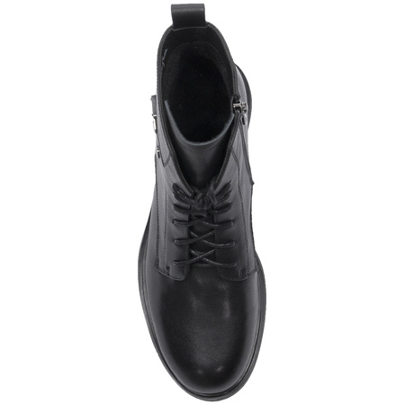 Maciejka Leather Lace-Up Side-Zip Ankle Boots Black N3115-01/00-8