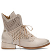 Maciejka Leather Ankle Boots Perforated Airy Gold 07322-25/00-1