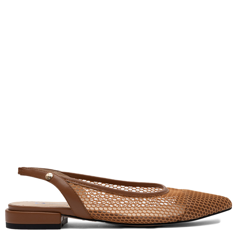 Maciejka Slingback Flats Mesh Pointed Toe Brown K7525-29/00-1
