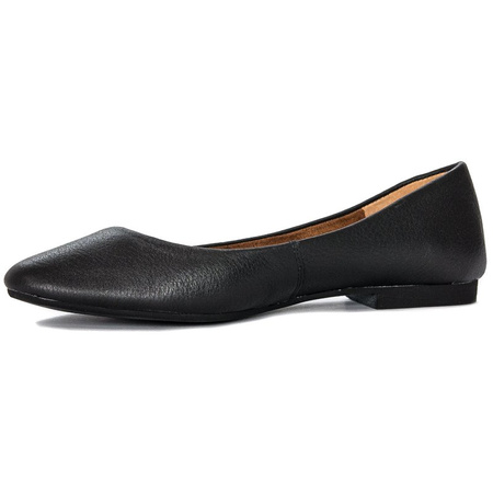 Maciejka Leather Ballerina Flats Low Heel Black 04100-01/00-8