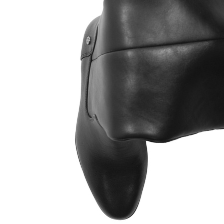 Maciejka Leather Knee-High Boots Stable Block Heel Black A7165-01/00-7