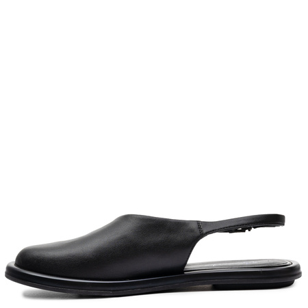 Maciejka Półbuty Skórzane Slingback Odkryta Pięta Czarny K7513-01/00-1