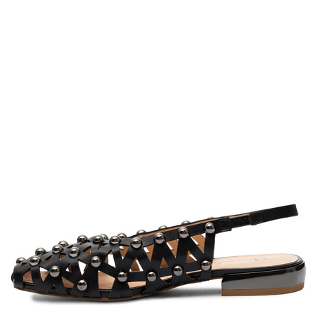 Maciejka Slingback Pumps Leather Cutout Studded Black K7480-01/00-0