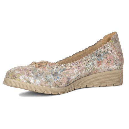  Maciejka Women's Half-Shoes Beige Flowers