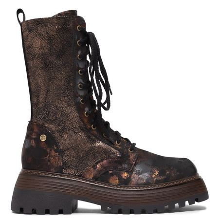 Maciejka Women's Brown and Gold Leather Shoes