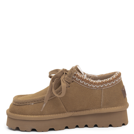 Maciejka Artisanal Suede Snow Boots Insulated Low Shoes With Embroidery Brown D7868-29/00-4