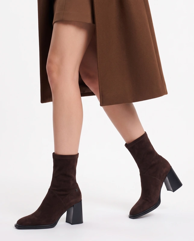Maciejka Leather Insulated Heeled Boots Chocolate Brown K7804-21/00-7