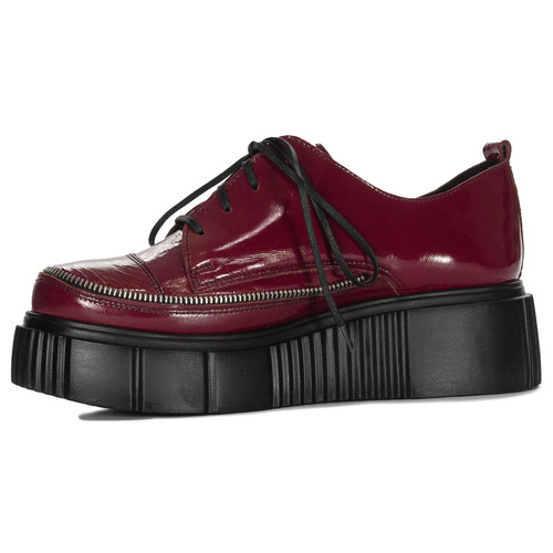 Maciejka Women's Platform Shoes Maroon